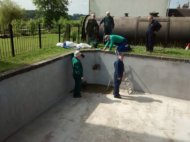 Repair works to the boiler head pond